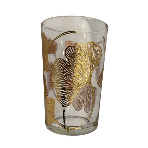 Set of 4 Moroccan Tea Glasses Hand Painted Gold Floral Motif 6oz New - Picture 11 of 16